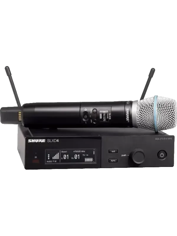 Bezdrátový mikrofon SHURE SLXD24E + ruční Shure B87A