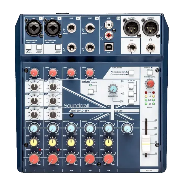 Mix Soundcraft notepad 8fx